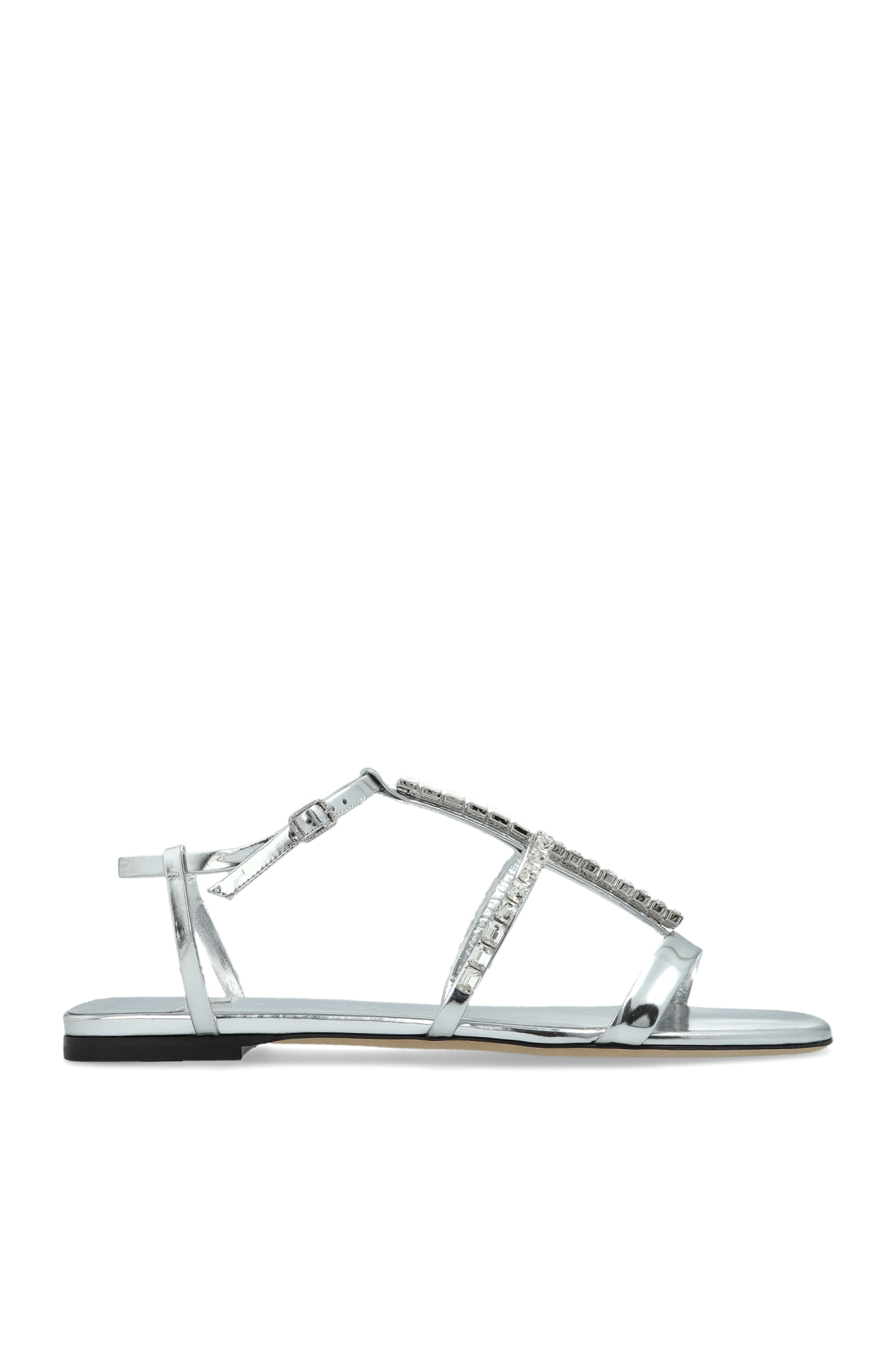 サンダル・ミュール JIMMY CHOO Women Sandals GWYNFLATIOX SILVERCRYSTAL ORANGE Jimmy Choo Sandals `Gwyn` | Women's Shoes | Vitkac